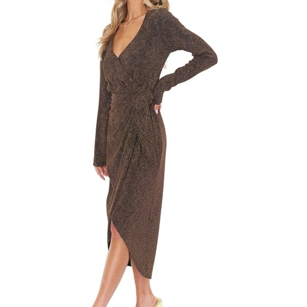 NWT SIZE XS  Show Me Your MuMu Green Asymmetrical Bodycon Dress - Picture 2 of 6